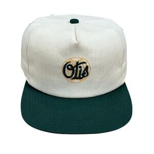 Vintage Otis Golf Logo Snapback Hat K-Products White Green Cap USA Made